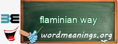 WordMeaning blackboard for flaminian way